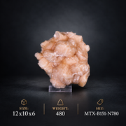 Natural Orange Stilbite Mineral Specimen on Matrix – 480 g