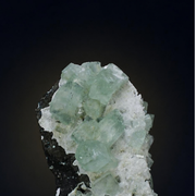 Natural Green Apophyllite with Heulandite Crystal Specimen – India