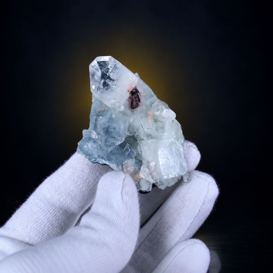 Scolecite and Mesolite and Chalcedony specimen — India.
