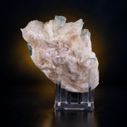 Natural Green Apophyllite with Heulandite Crystal Specimen – India