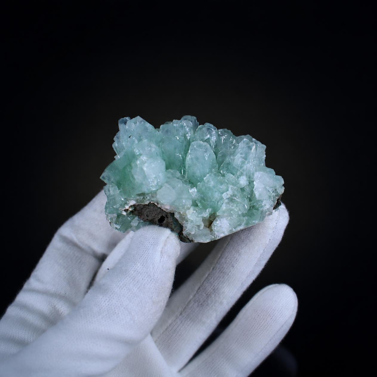 Natural Green Apophyllite Crystal Cluster Collector Quality Mineral 160g