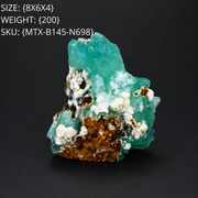 Green Apophyllite on Stilbite Collectible Indian Mineral Specimen 200g