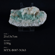 Natural Green Apophyllite, Stilbite with Heulandite Crystal Specimen – India
