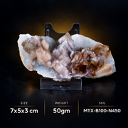 Natural Chalcedony with Calcite Mineral Specimen – India