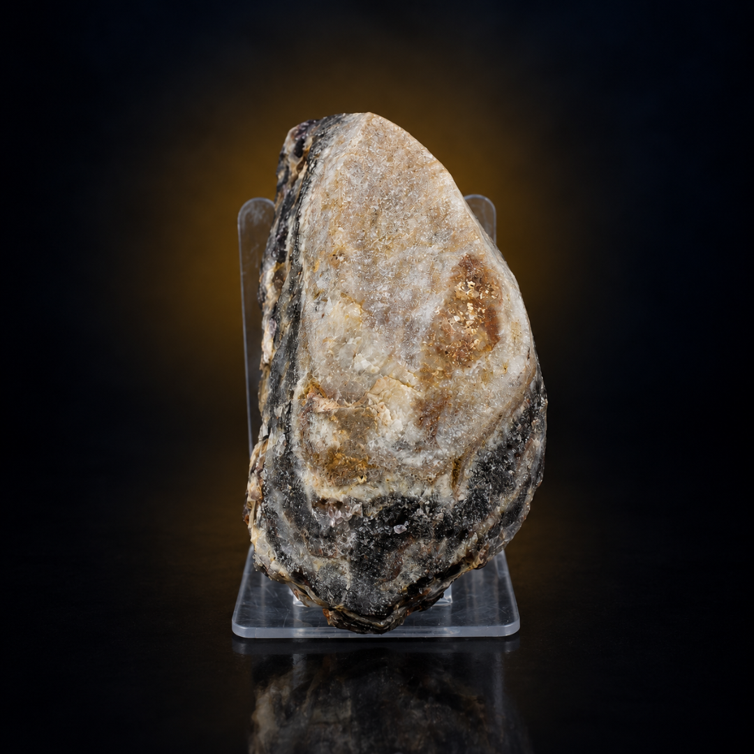 Amethyst and Hematite specimen — India, 540 g.