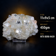 Natural Apophyllite with Heulandite Matrix Crystal Specimen – India