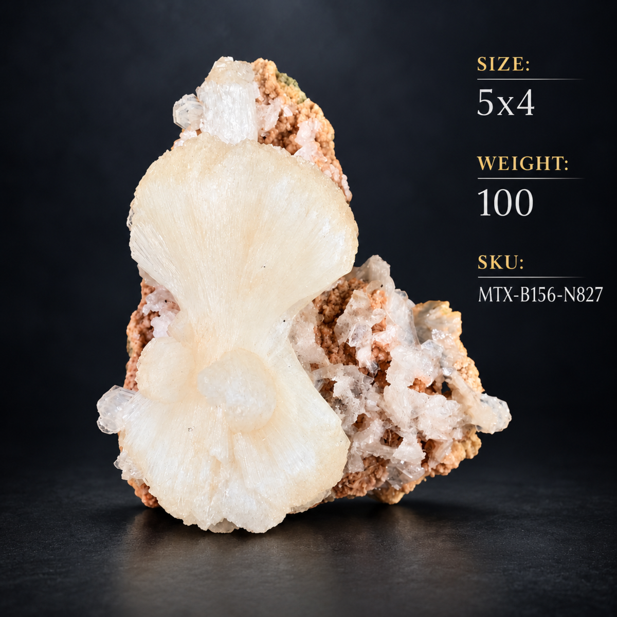 Natural Stilbite with Heulandite on Matrix – 100 g