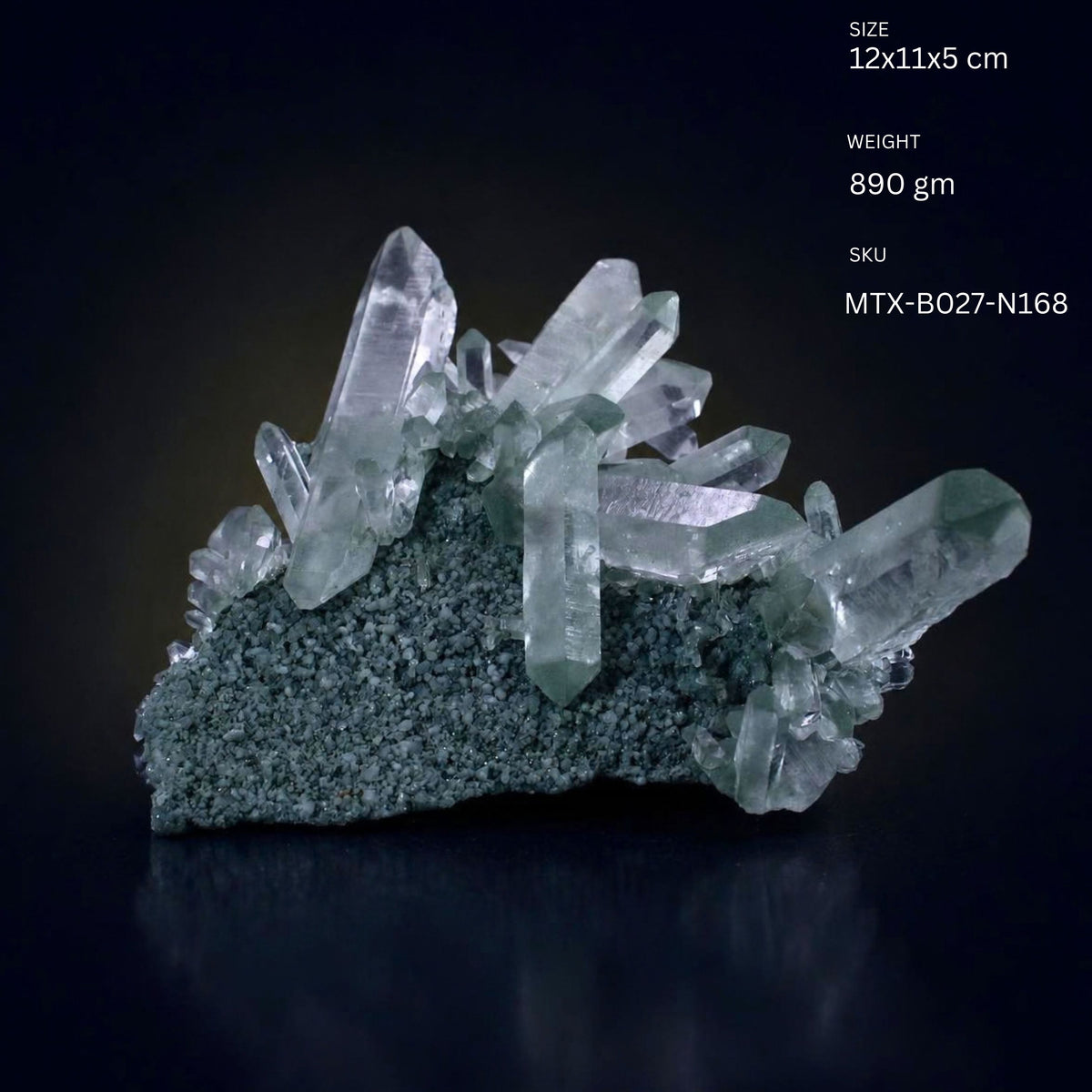 Natural Green Himalayan Quartz Mineral Specimen 12 × 11 × 5 cm 890 g