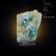 Natural Green Apophyllite with Stilbite Crystal Matrix Mineral Specimen from India 22 gm 11 × 7 × 2 cm