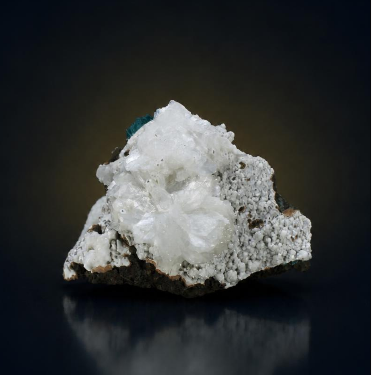 White Apophyllite with Stilbite on Rock Matrix – Natural Mineral Specimen