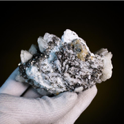 Apatite and Pyrite and Tourmaline specimen — India, 180 g.
