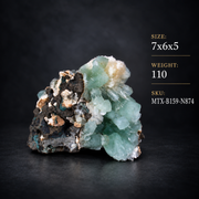 Natural Green Apophyllite with Stilbite Collector Specimen – 110 g