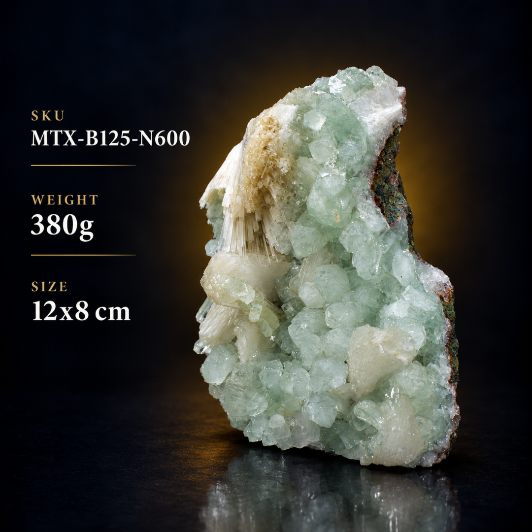 Natural Green Apophyllite Crystal Specimen – 380g