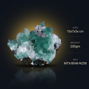 Green Apophyllite on Matrix · 200 g · 10 × 7 × 5 cm · India