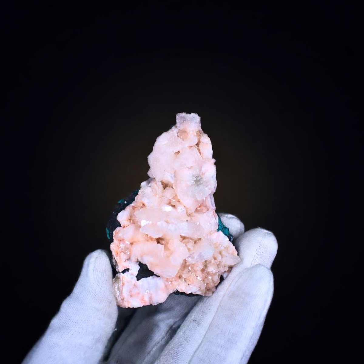 Pink Heulandite with Stilbite Natural Indian Mineral Specimen | 9×6×4 cm