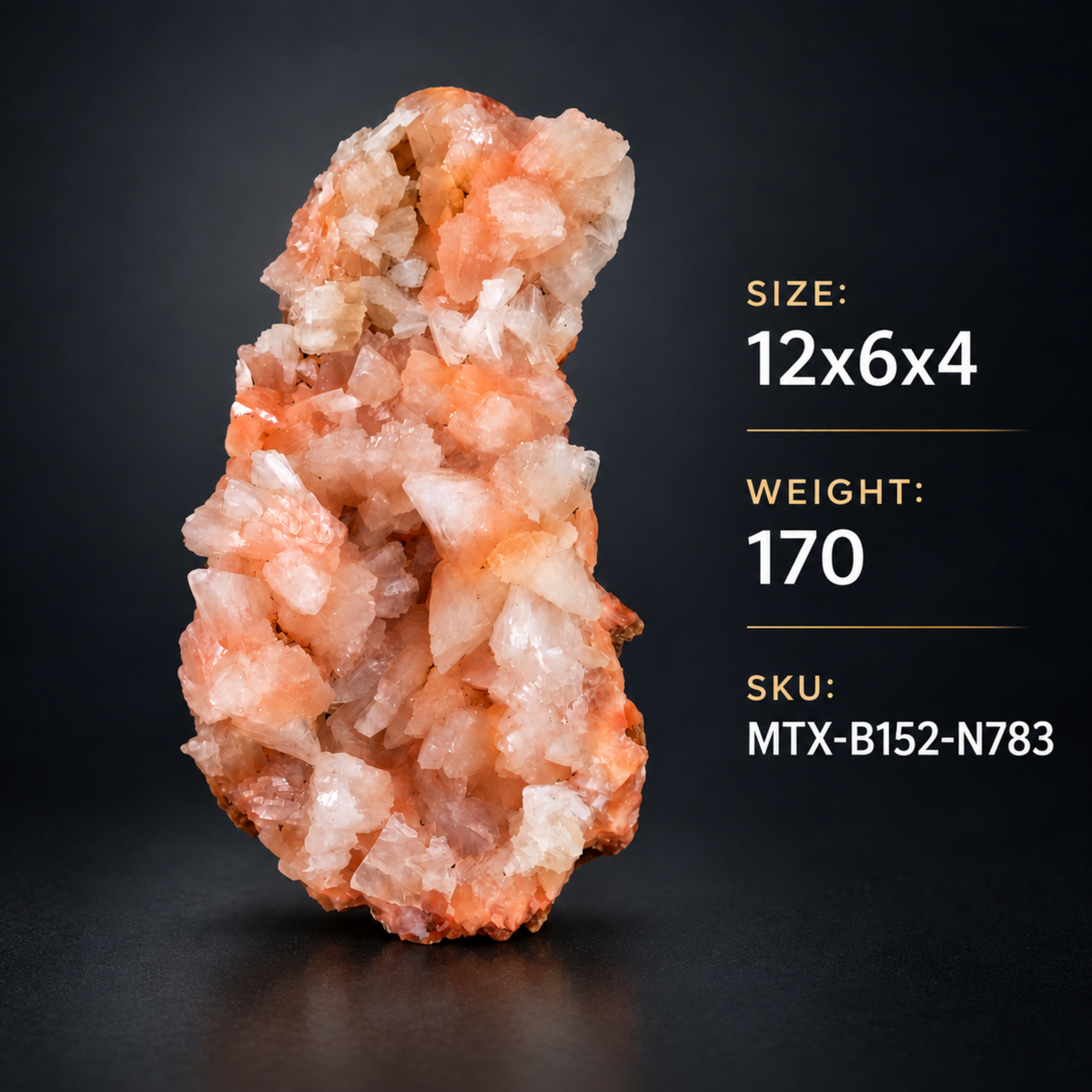 Orange Stilbite on Matrix – 170 g