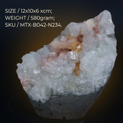 Natural Apophyllite with Heulandite &amp; Calcite Matrix