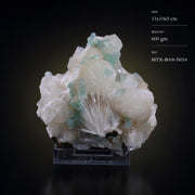 Natural Green Apophyllite with Stilbite & Scolecite Crystal Specimen – 600 gm | 11 × 10 × 5 cm