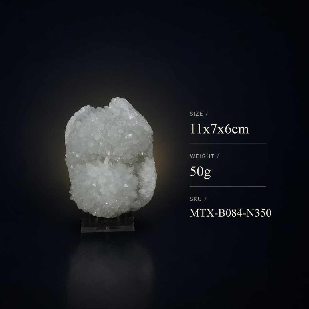 Natural Quartz Crystal Mineral Specimen – India