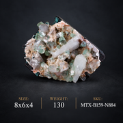 Natural Apophyllite with Heulandite and Stilbite on Matrix – 130 g