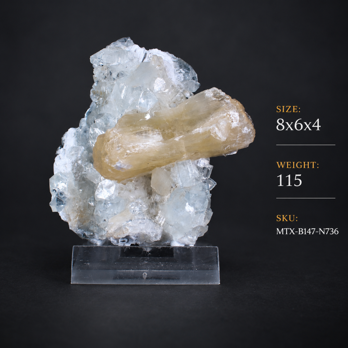Stilbite on Heulandite Crystal Cluster 8×6×4 cm | 115g
