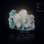 Natural Green Apophyllite & Stilbite Crystal – Mineral Specimen from Matrix | 495 gm | 14 × 8 × 9 cm