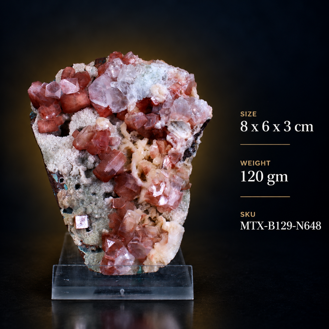 Natural Apophyllite, Stilbite &amp; Chalcedony Mineral Specimen – 120g