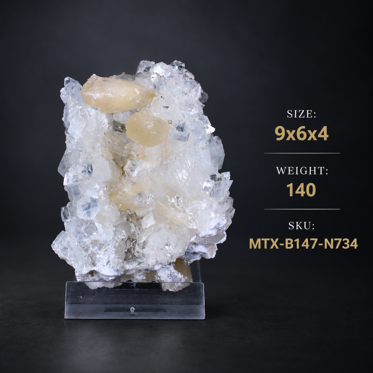 Stilbite on Heulandite Crystal Cluster 9×6×4 cm | 140g