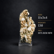 Natural Botryoidal Stilbite with Heulandite Crystal Cluster – 150 g