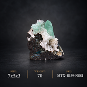 Natural Green Apophyllite with Stilbite and Heulandite Matrix – 70 g