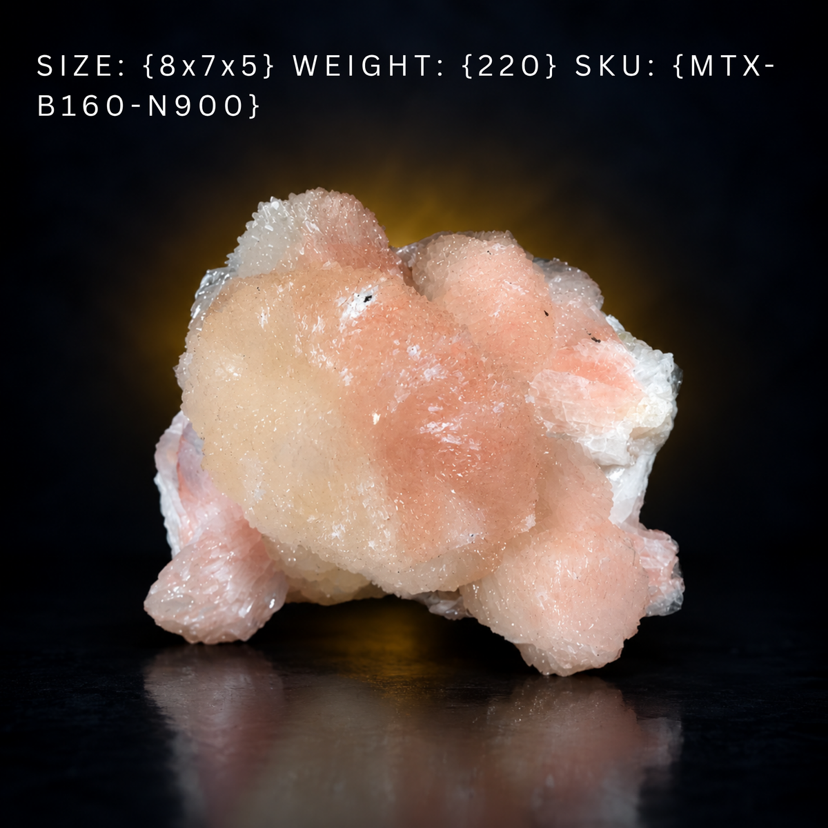 Natural Peach Stilbite Crystal Cluster – 220 g