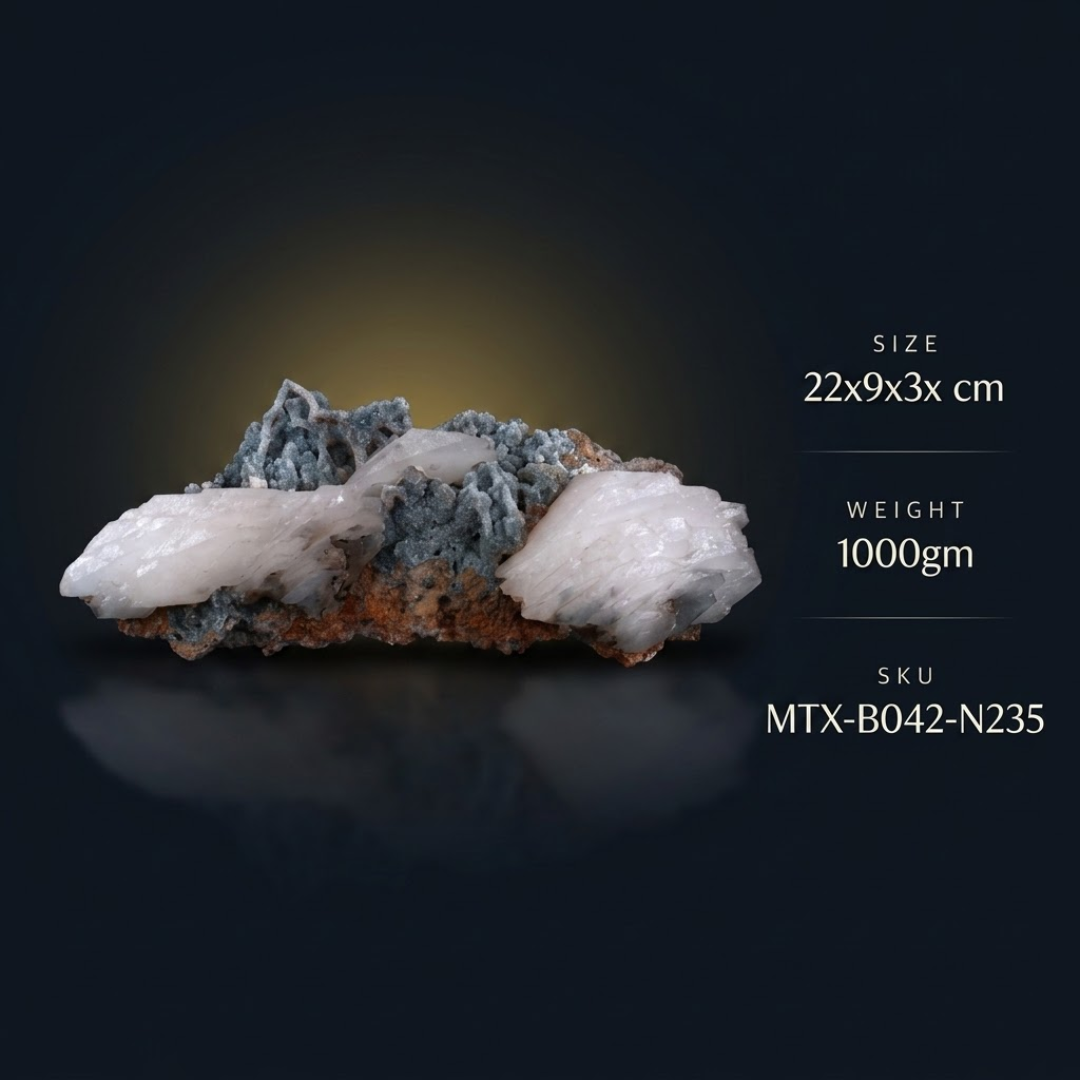 Stilbite and Heulandite and Chalcedony specimen — India, 1000 g.