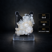 Natural Apophyllite with Stilbite Crystal Cluster – 40 g