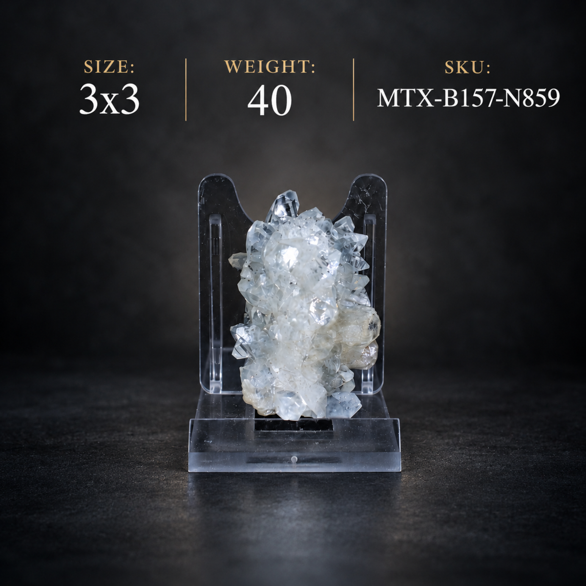 Natural Apophyllite with Stilbite Crystal Cluster – 40 g
