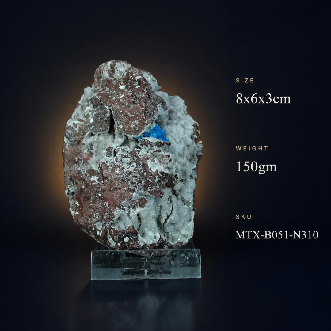 Natural Cavansite Crystal Matrix – Mineral Specimen from India