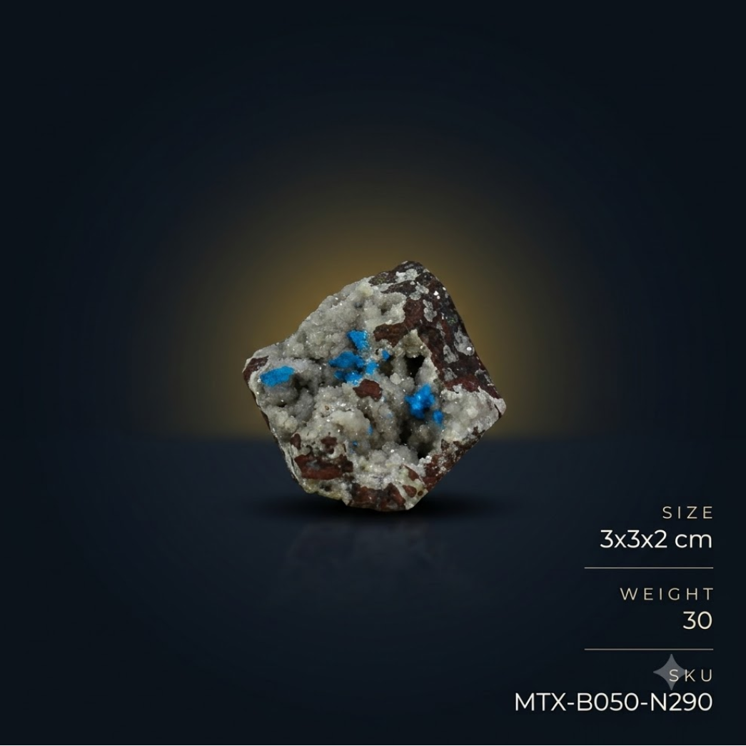 Natural Cavansite Crystal Matrix – Mineral Specimen from India