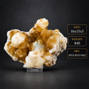 Natural Honey Calcite on Heulandite – 840 g