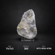 Botryoidal Yellow Fluorite on Quartz Crystal Specimen | 11×7×3 cm | 260g