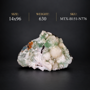 Natural Green Apophyllite with Stilbite & Heulandite – 630 g