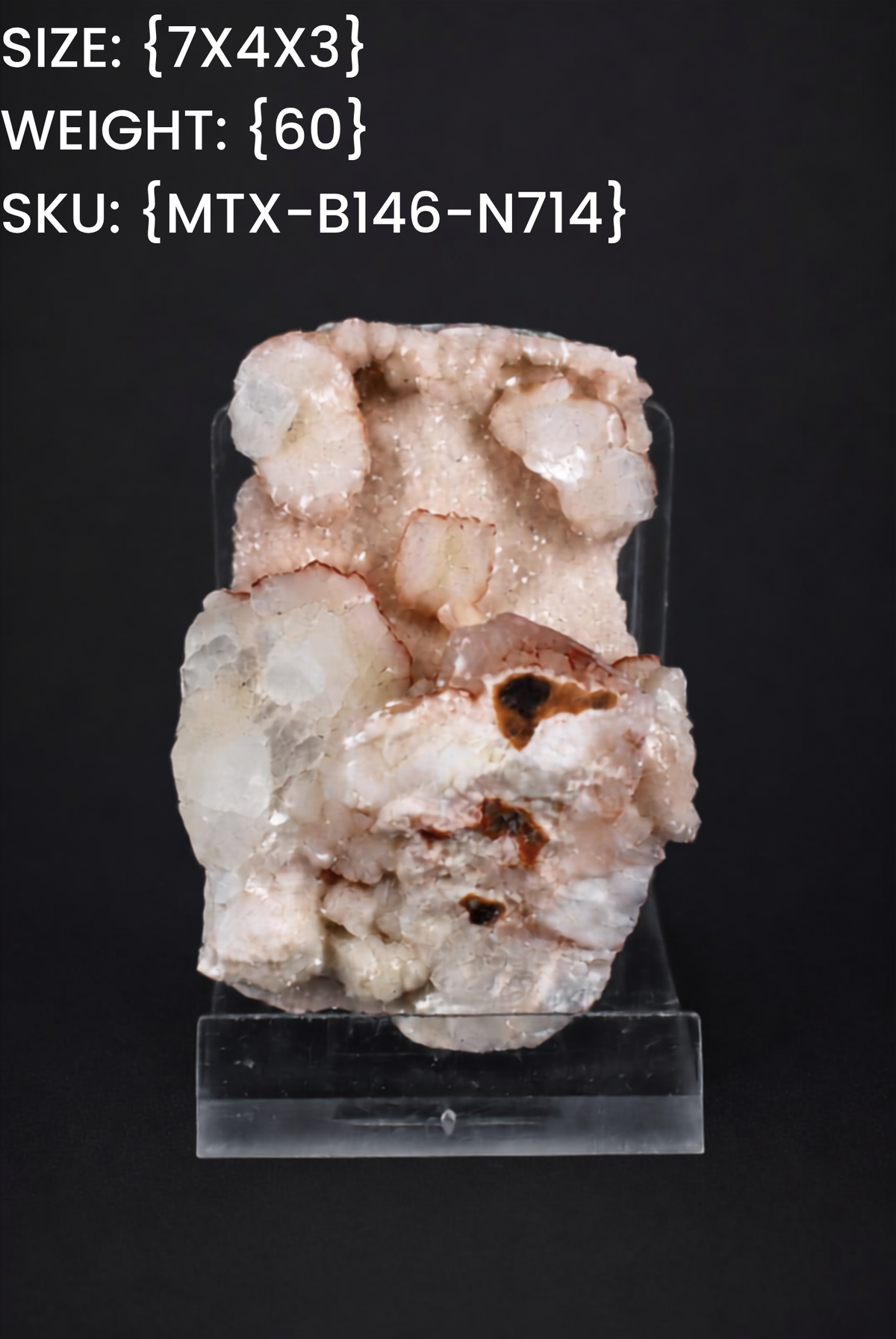 Pink Apophyllite Deccan Traps Maharashtra India | 60g