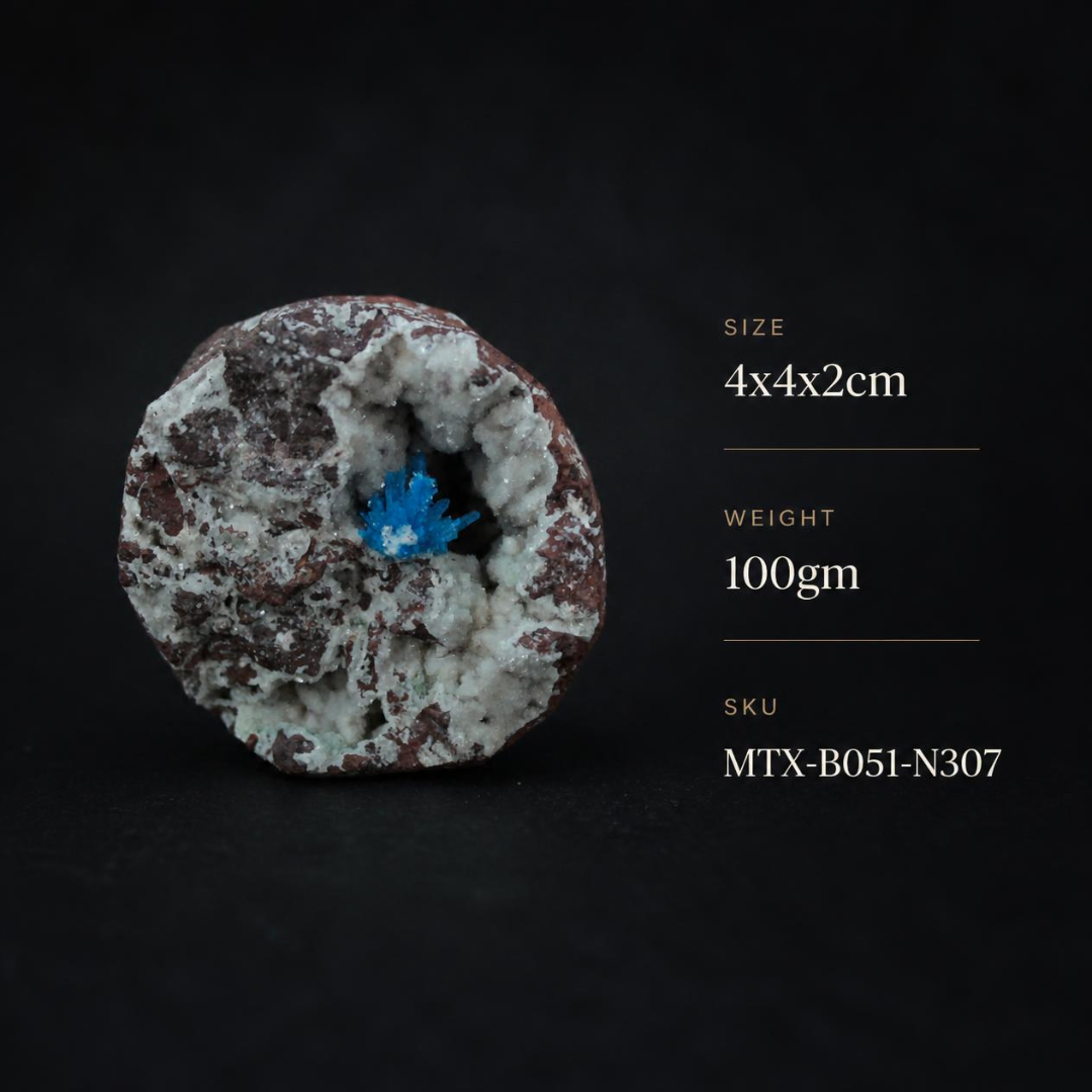 Natural Cavansite Crystal Matrix – Mineral Specimen from India