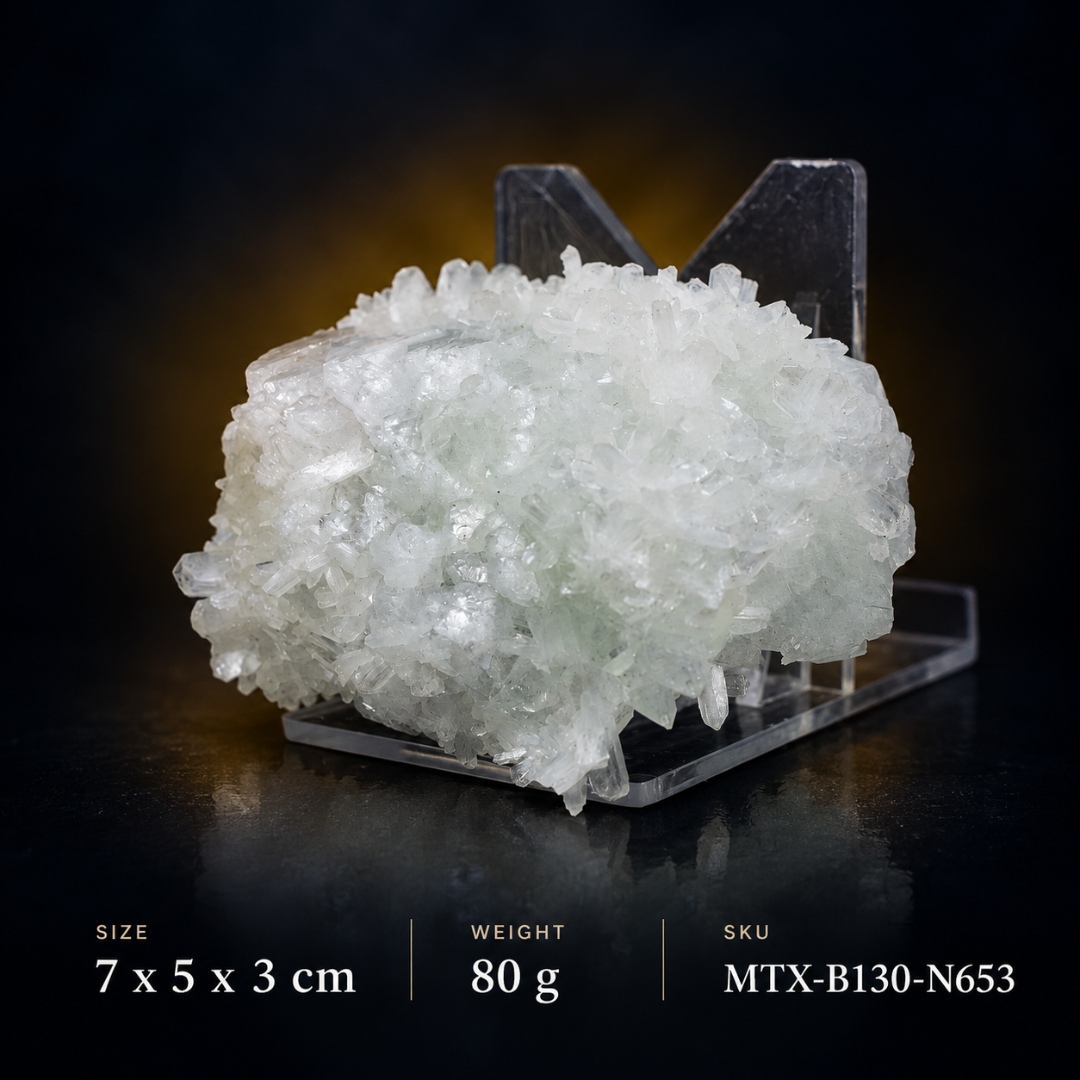 Natural Apophyllite with Stilbite Mineral Specimen – 80g