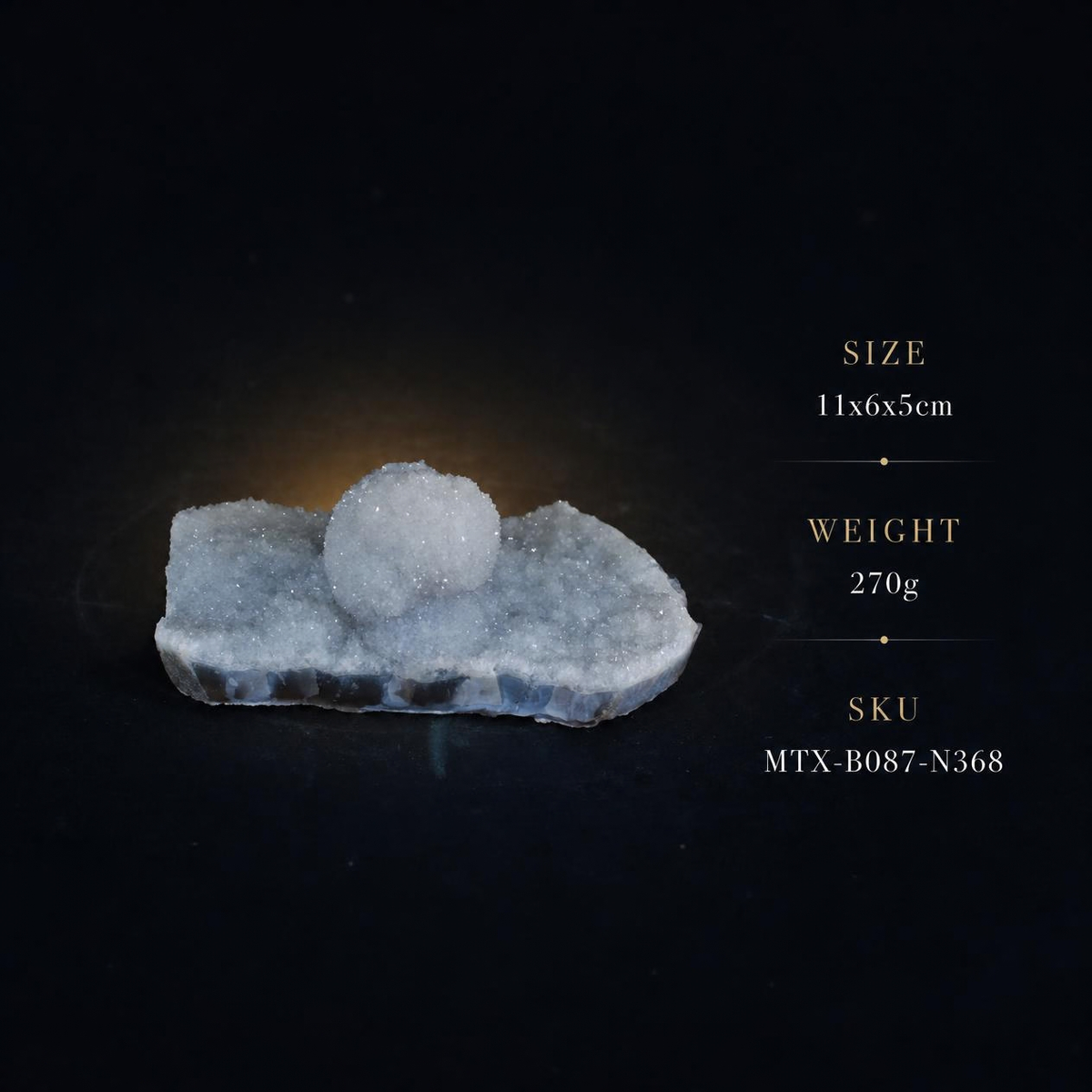 Natural Quartz Crystal Mineral Specimen – India