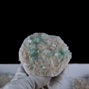 Natural Green Apophyllite with Stilbite &amp; Heulandite Crystal Lot – 13 PCS – Mineral Specimens from India