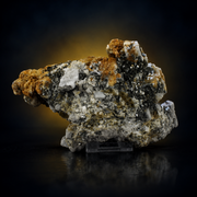 Natural Fluorescent Transparent Apatite Crystal with Pyrite & Black Inclusions