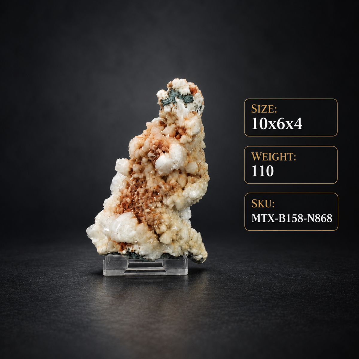 Natural Heulandite with Stilbite Crystal Cluster – 110 g