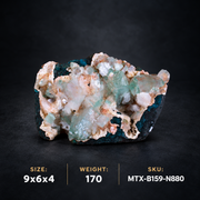 Natural Green Apophyllite with Stilbite and Heulandite Matrix – 170 g