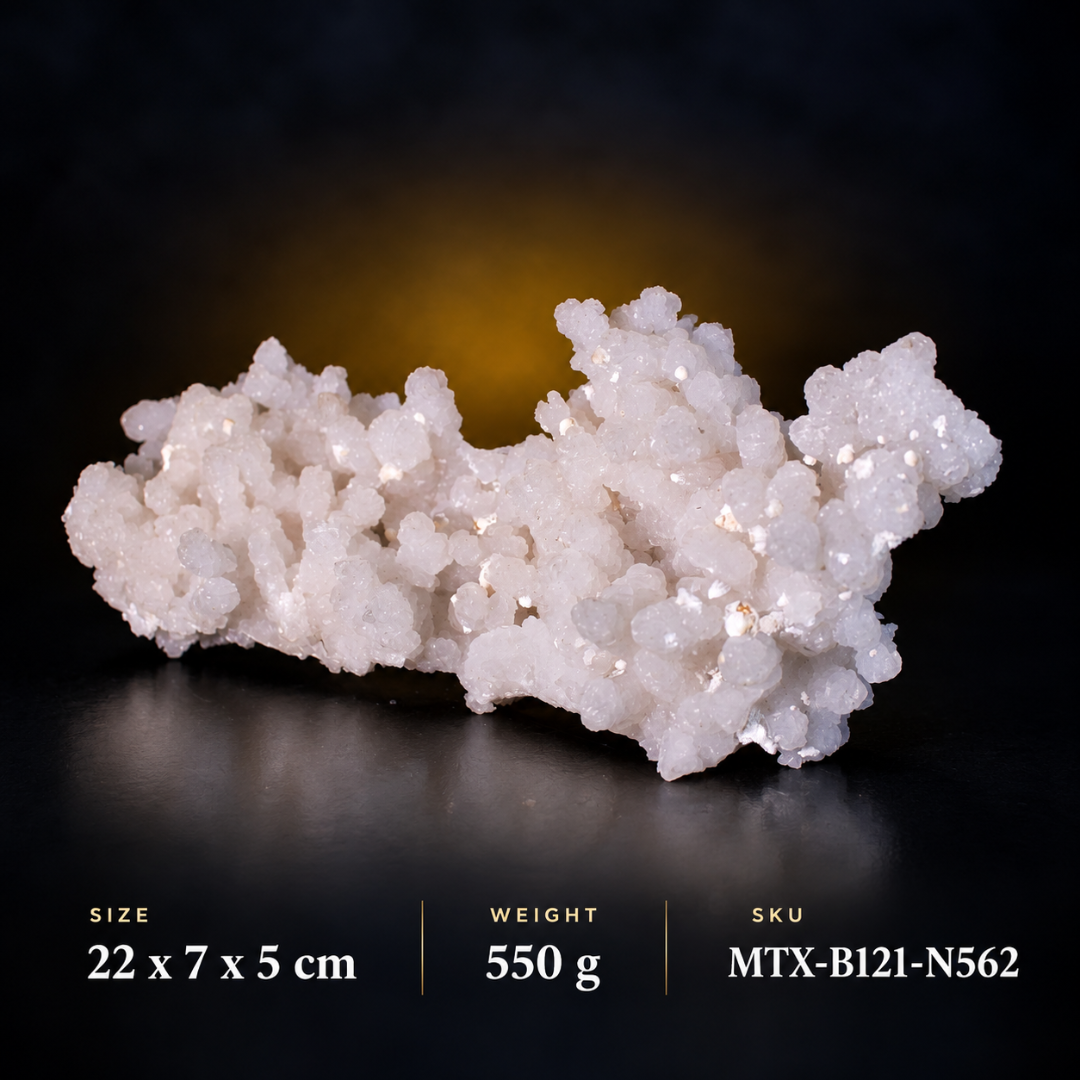 Natural White Aragonite Crystal Specimen – 550 g