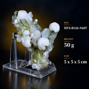 Natural Apophyllite with Heulandite & Okenite Mineral Specimen – 50g