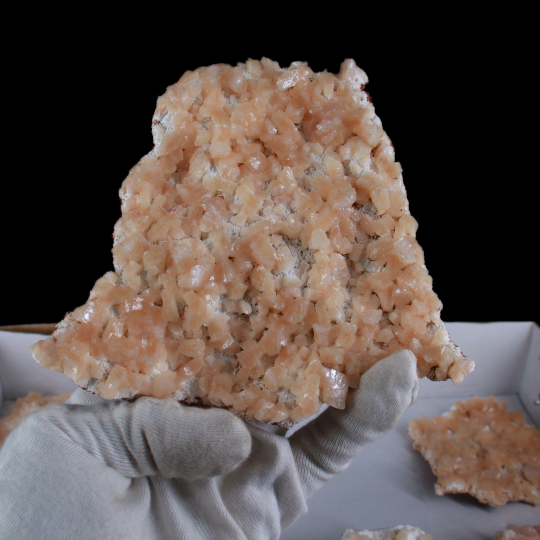 Natural Stilbite Heulandite Crystal Lot – 9 Pieces from India